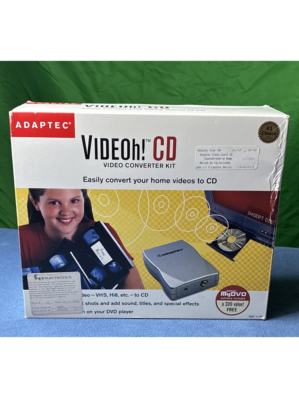 Adaptec VideoOh! AVC-1100 USB External Video Capture Device Analog to Digital